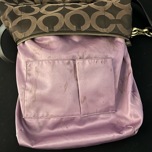 Brown Coach Satchel Chain Bag W/ Dust Bag Included AUTHENTIC! - Picture 8 of 11